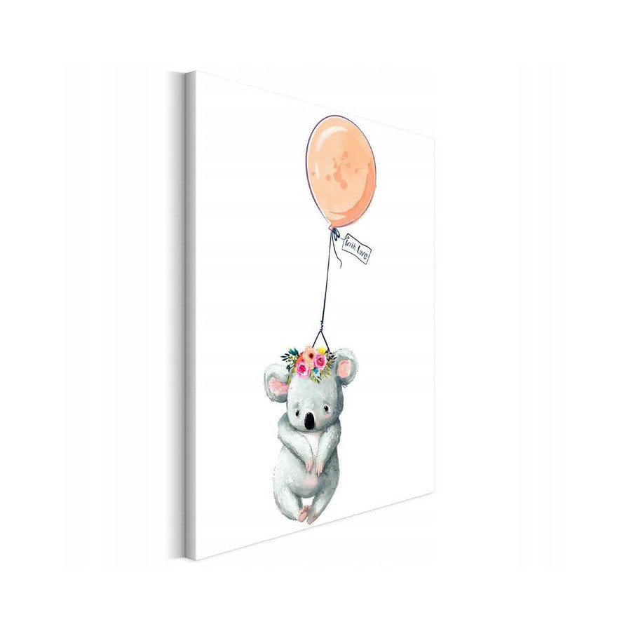 Koala w wianku z balonikiem obraz 70x100 cm / Revolio