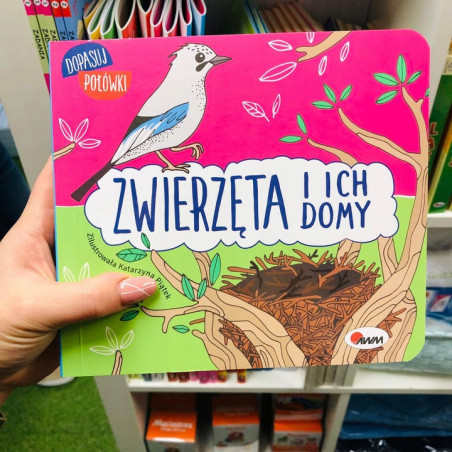 Książeczka dopasuj połówki Zwierzęta i ich domy / Awm