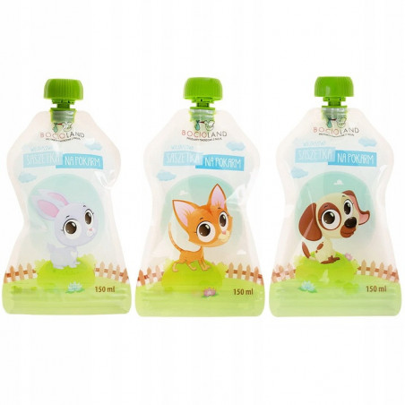 Wielorazowe saszetki na musy 150 ml 12 szt. / Bocioland