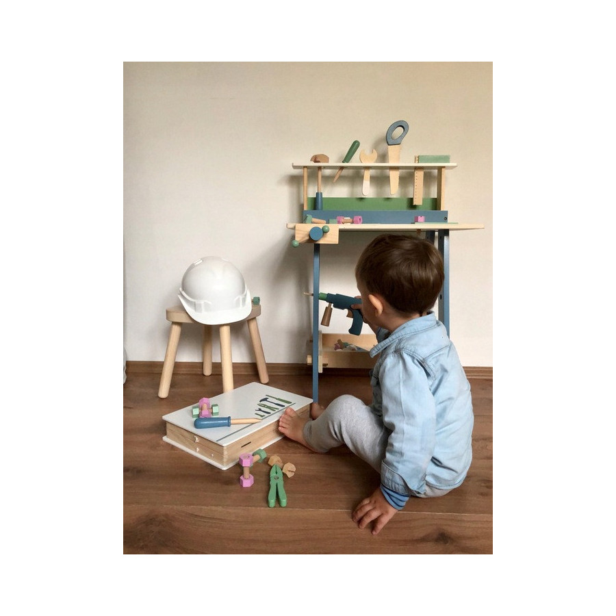 Pastelowa skrzynka na narzędzia z akcesoriami / Small Foot Design