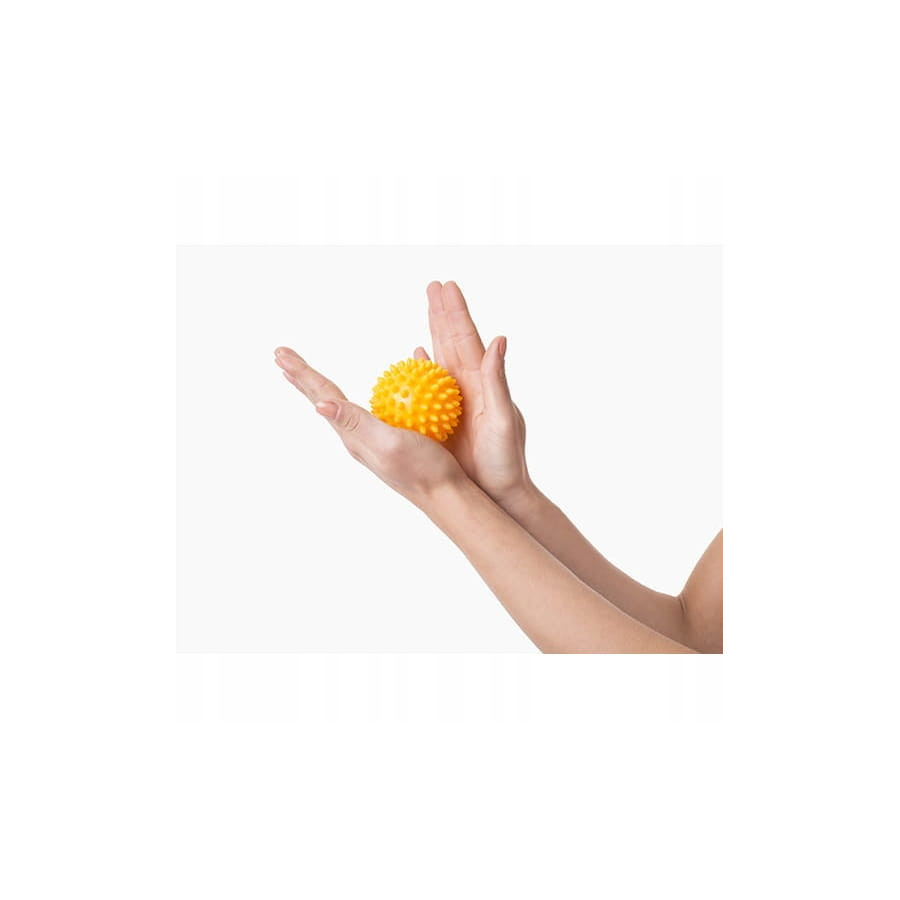 Piłka sensoryczna do masażu i rehabilitacji 6,6 cm Żółta / Tullo