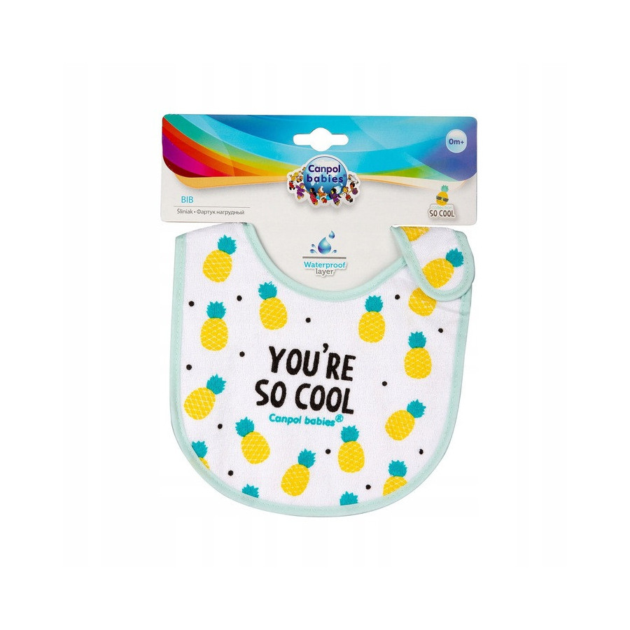 Śliniak nieprzemakalny z frotte You're So Cool / Canpol Babies