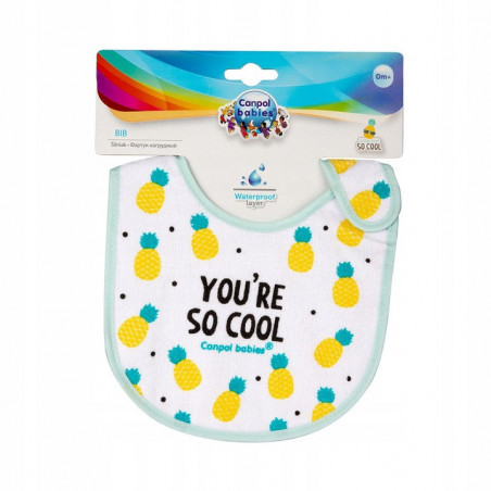Śliniak nieprzemakalny z frotte You're So Cool / Canpol Babies