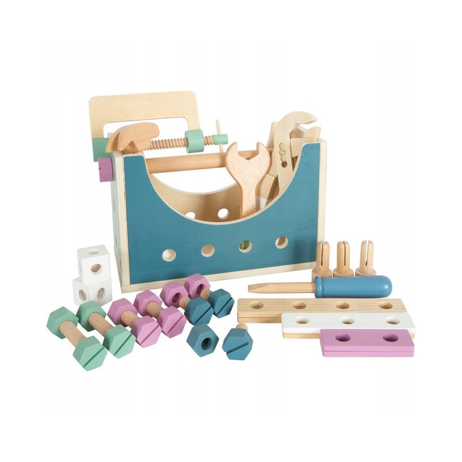 Pastelowa walizka z narzędziami 2w1 / Small Foot Design