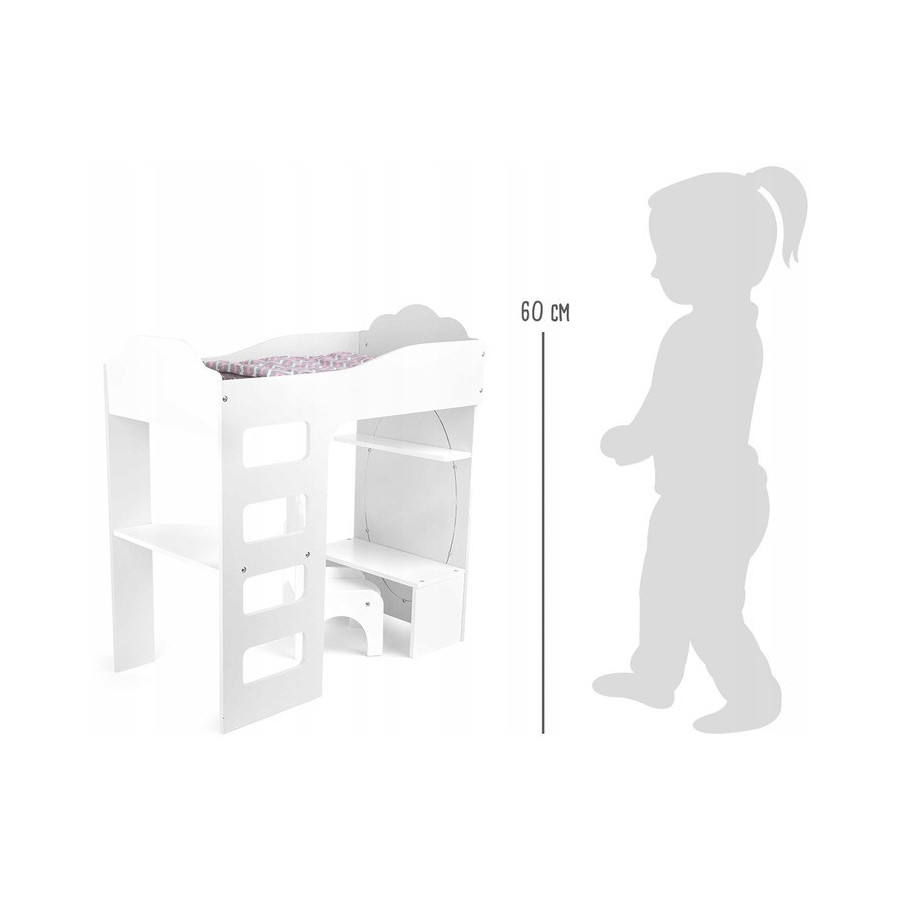 Pi臋trowe 艂贸偶eczko dla lalek z biurkiem / Small Foot Design