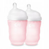 Silikonowe butelki dla niemowląt 2pak 240 ml Rose / Ola Baby