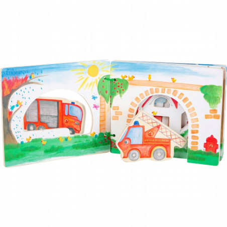 Książeczka z figurkami dla dzieci Straż pożarna / Small Foot Design