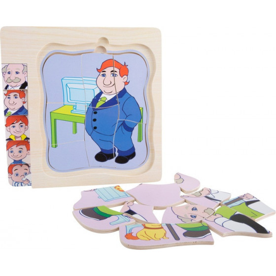Układanka warstwowa Życie dziadka 28 el. / Small Foot Design