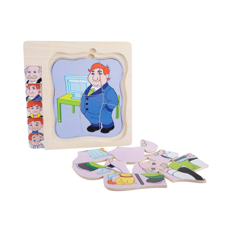 Układanka warstwowa Życie dziadka 28 el. / Small Foot Design