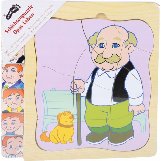 Układanka warstwowa Życie dziadka 28 el. / Small Foot Design