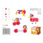Klocki konstrukcyjne Animals 18 el. / Korbo