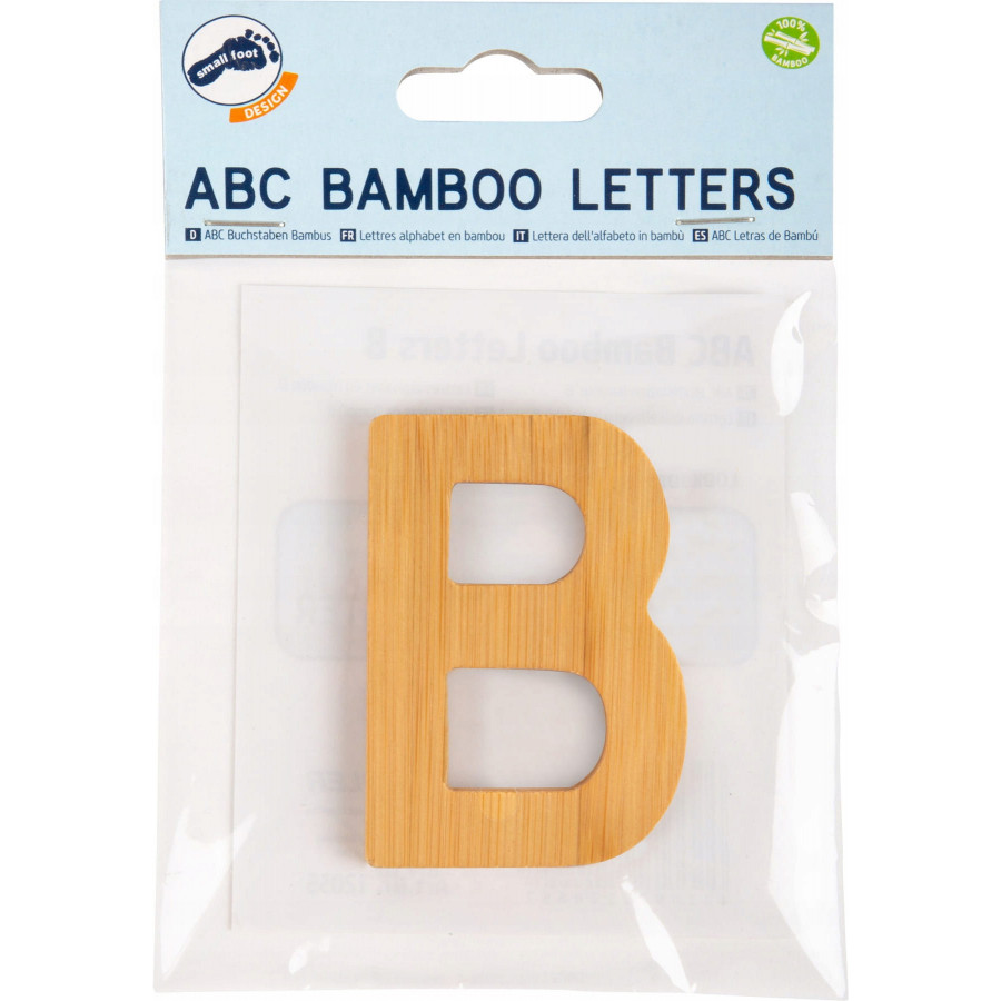 Bambusowy alfabet - literki na ścianę "B" 1 szt. / Small Foot Design