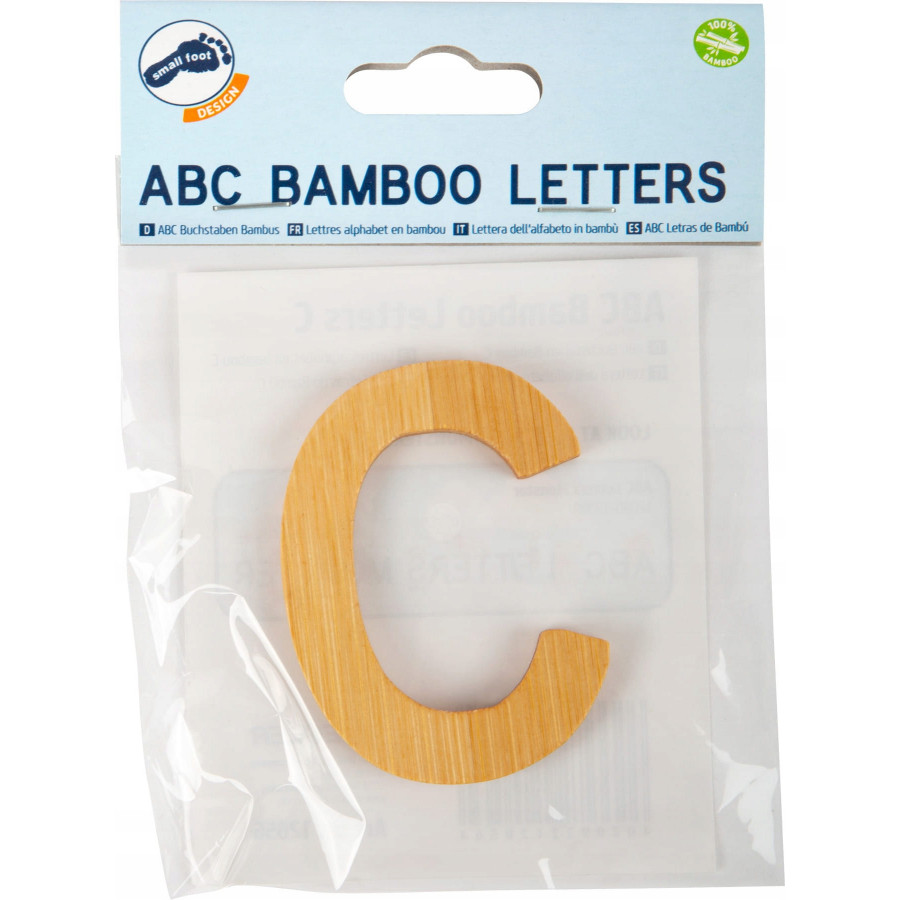 Bambusowy alfabet - literki na ścianę "C" 1 szt. / Small Foot Design