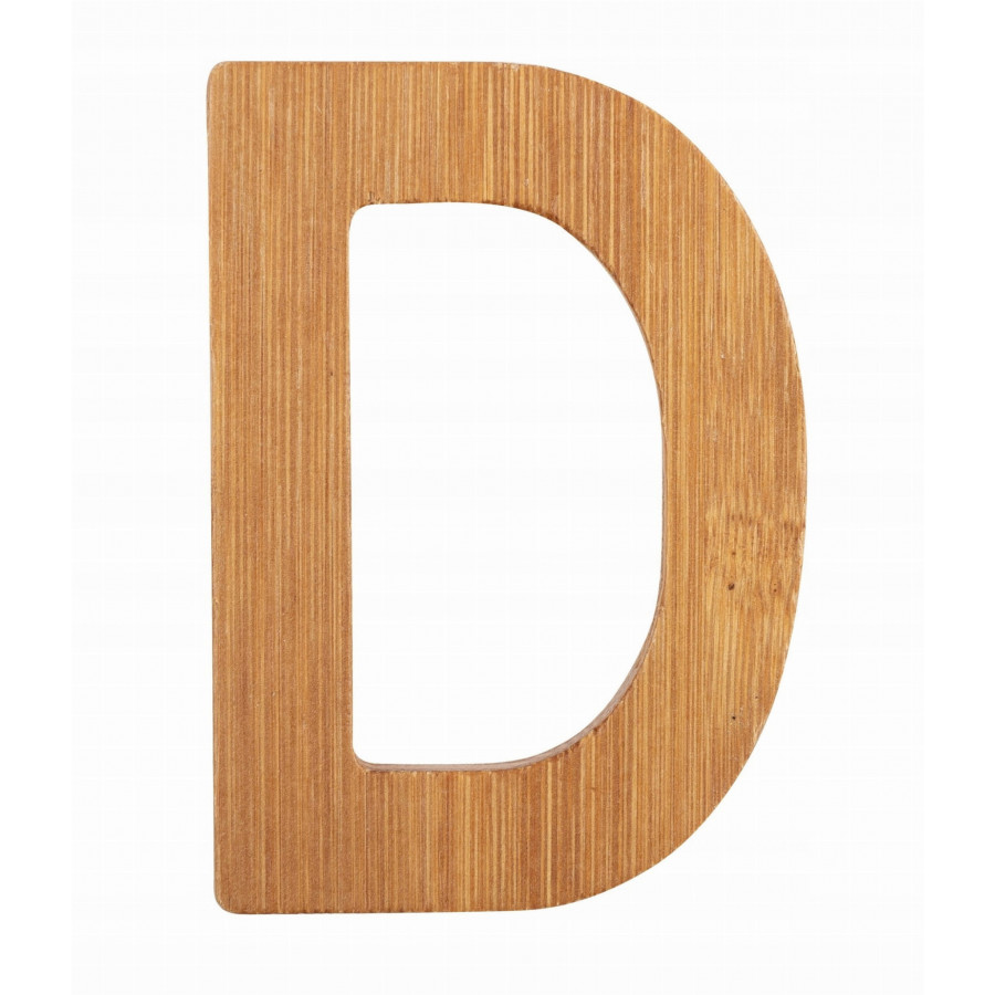 Bambusowy alfabet - literki na ścianę "D" 1 szt. / Small Foot Design