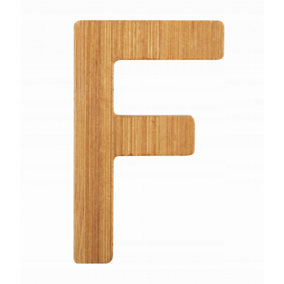 Bambusowy alfabet - literki na ścianę "F" 1 szt. / Small Foot Design