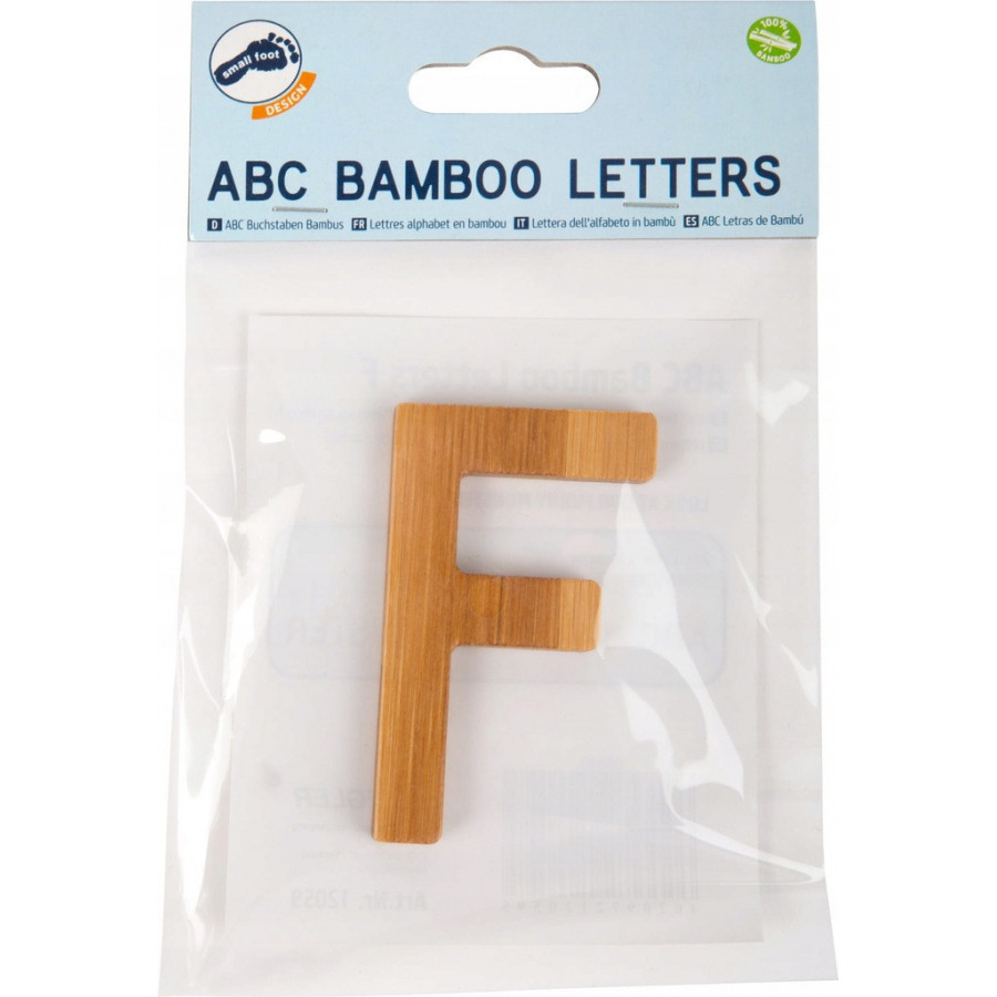 Bambusowy alfabet - literki na ścianę "F" 1 szt. / Small Foot Design