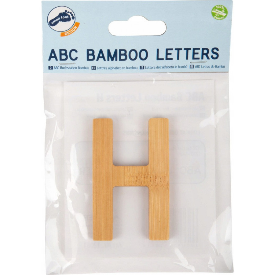 Bambusowy alfabet - literki na ścianę "H" 1 szt. / Small Foot Design