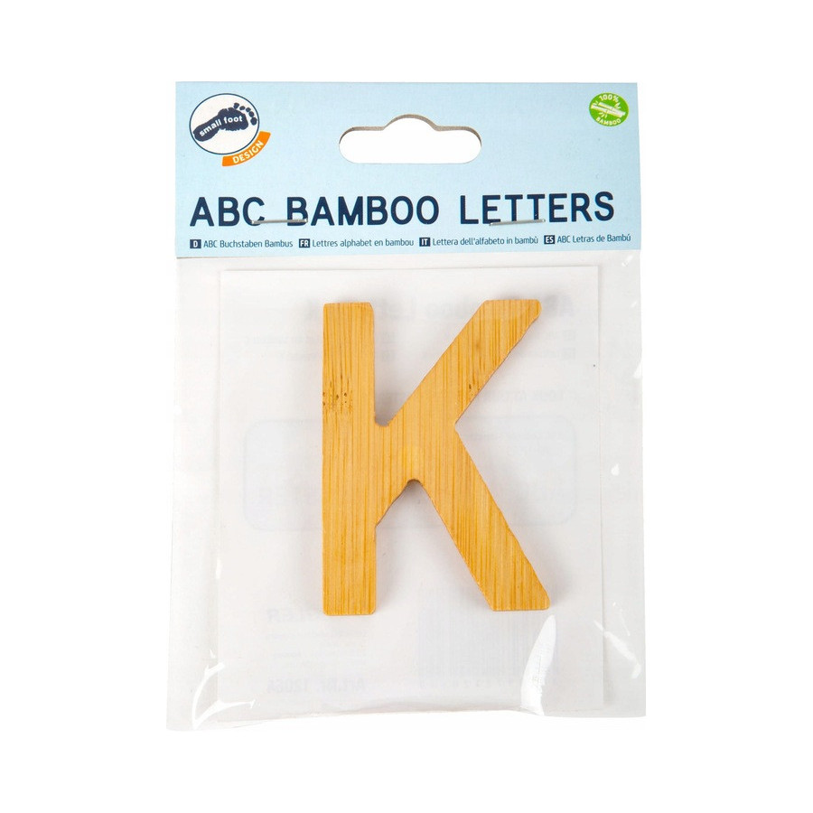 Bambusowy alfabet - literki na ścianę "K" 1 szt. / Small Foot Design