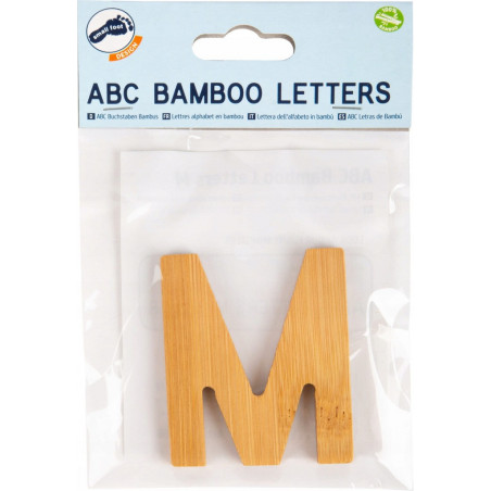 Bambusowy alfabet - literki na ścianę "M" 1 szt. / Small Foot Design