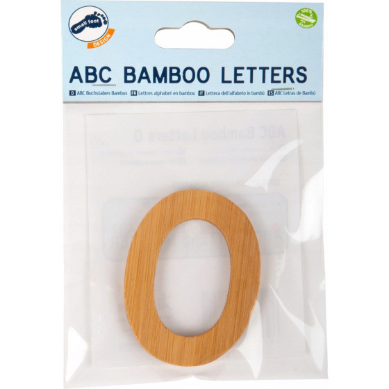 Bambusowy alfabet - literki na ścianę "O" 1 szt. / Small Foot Design