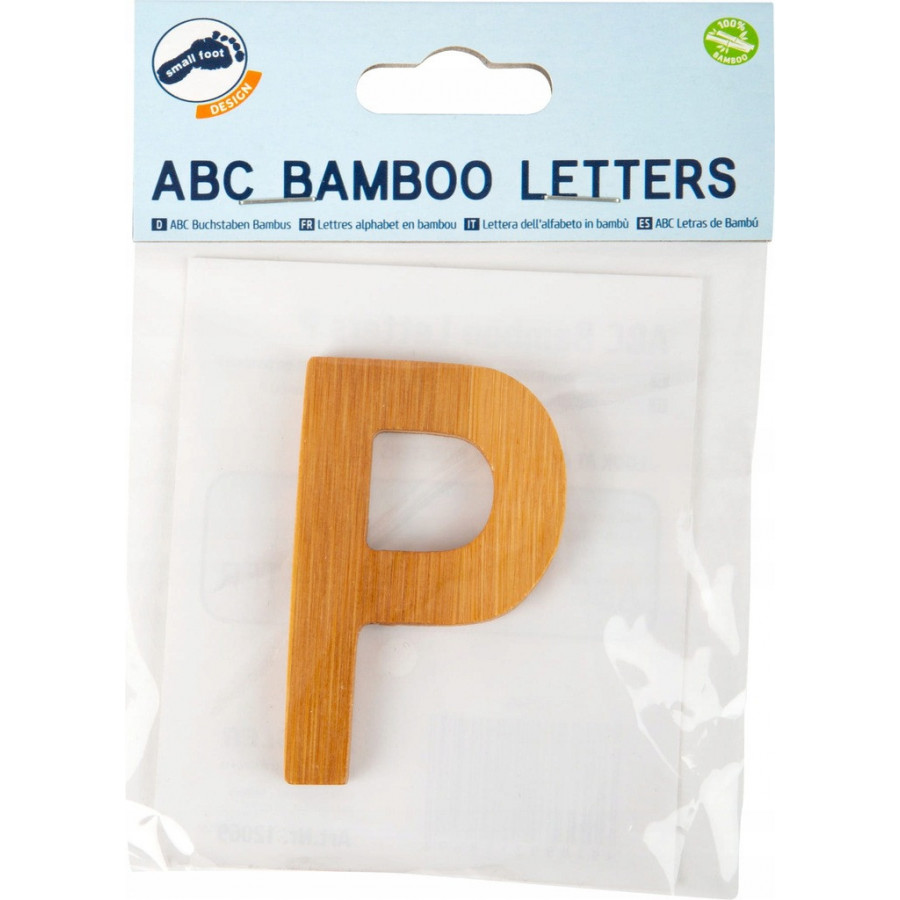 Bambusowy alfabet - literki na ścianę "P" 1 szt. / Small Foot Design