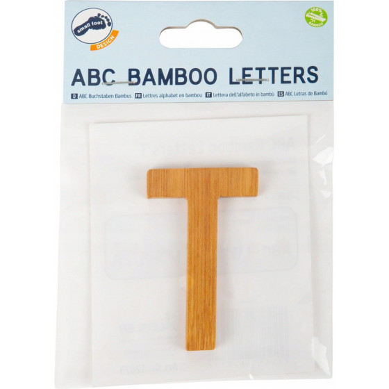 Bambusowy alfabet - literki na ścianę "T" 1 szt. / Small Foot Design