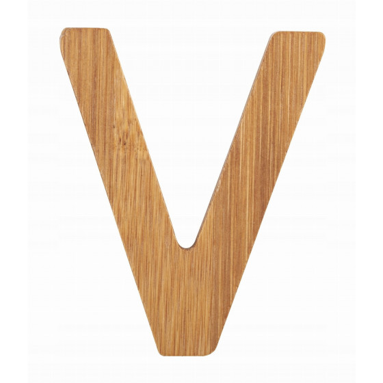 Bambusowy alfabet - literki na 艣cian臋 "V" 1 szt. / Small Foot Design