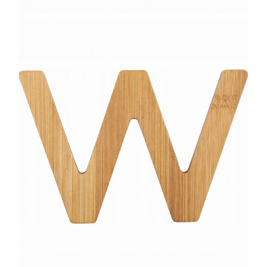 Bambusowy alfabet - literki na ścianę "W" 1 szt. / Small Foot Design
