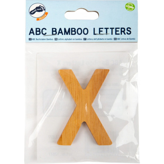 Bambusowy alfabet - literki na ścianę "X" 1 szt. / Small Foot Design