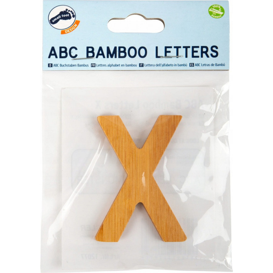 Bambusowy alfabet - literki na ścianę "X" 1 szt. / Small Foot Design