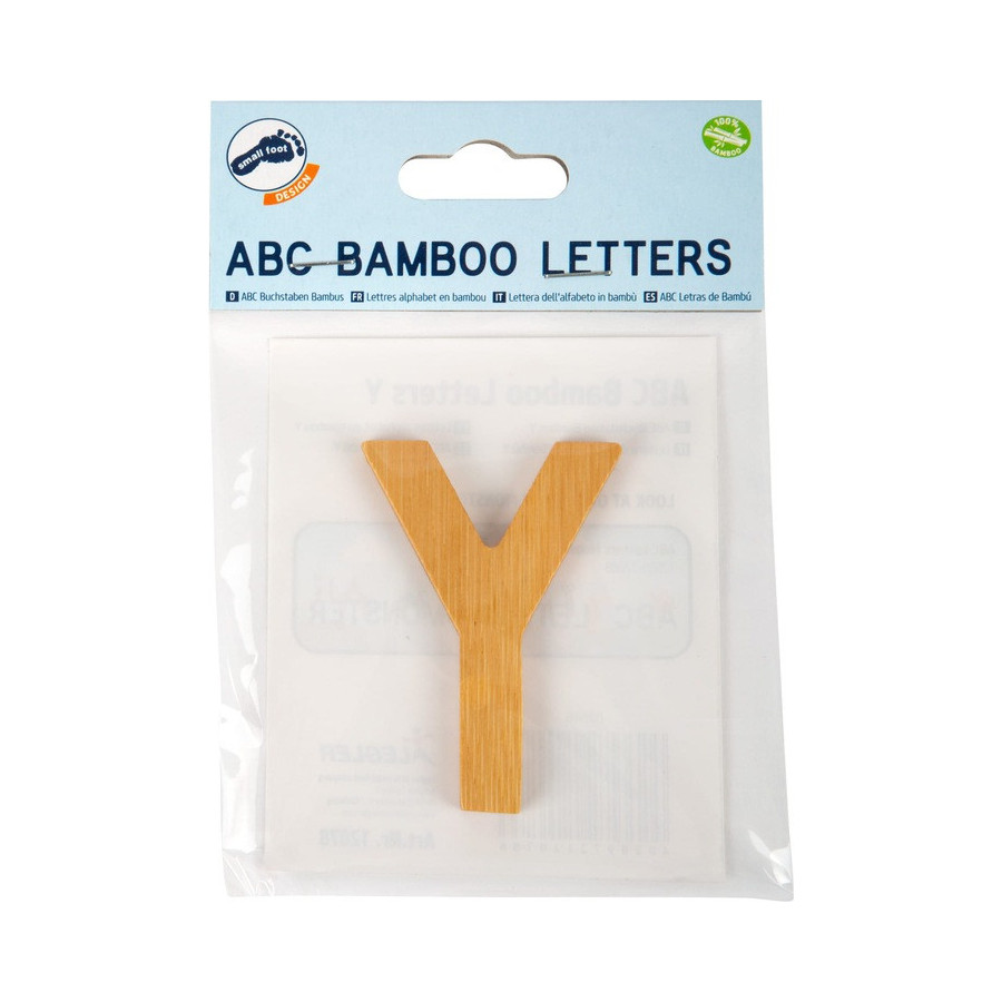 Bambusowy alfabet - literki na ścianę "Y" 1 szt. / Small Foot Design