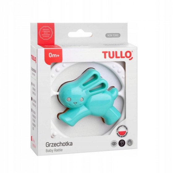 Grzechotka Zając miętowo - szary / Tullo